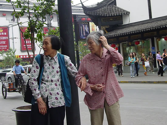 Older Ladies Strolling in Yuyuan